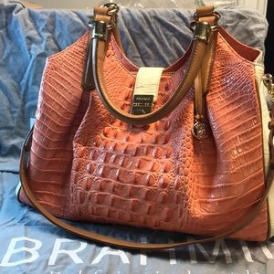 Brahmin Elisa Satchel Creamsicle
